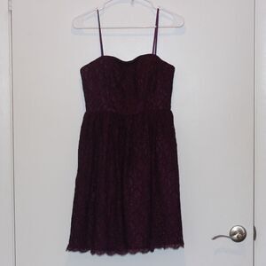 Adrianna Papell  Hailey Lace-up a-line Mini dress Women Size 4